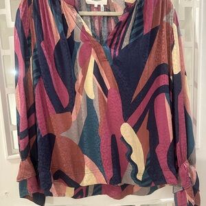 ba&sh Multicolor Abstract Blouse